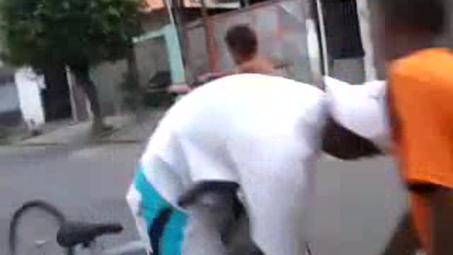 the boy try to stunt to break his record
