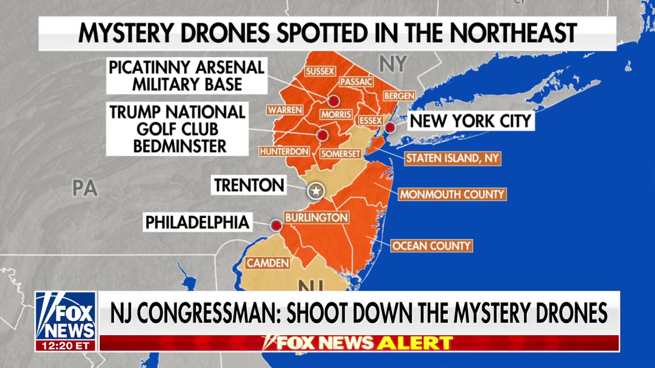 NJ lawmaker calls for mystery drones to be 'shot down'