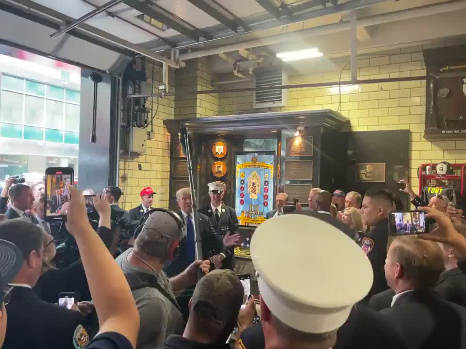 President Trump is BACK in New York! Surprises NYPD on 20th Anniversary of 9/11