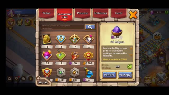 Castle clash: Abrindo vários baús e card lendas