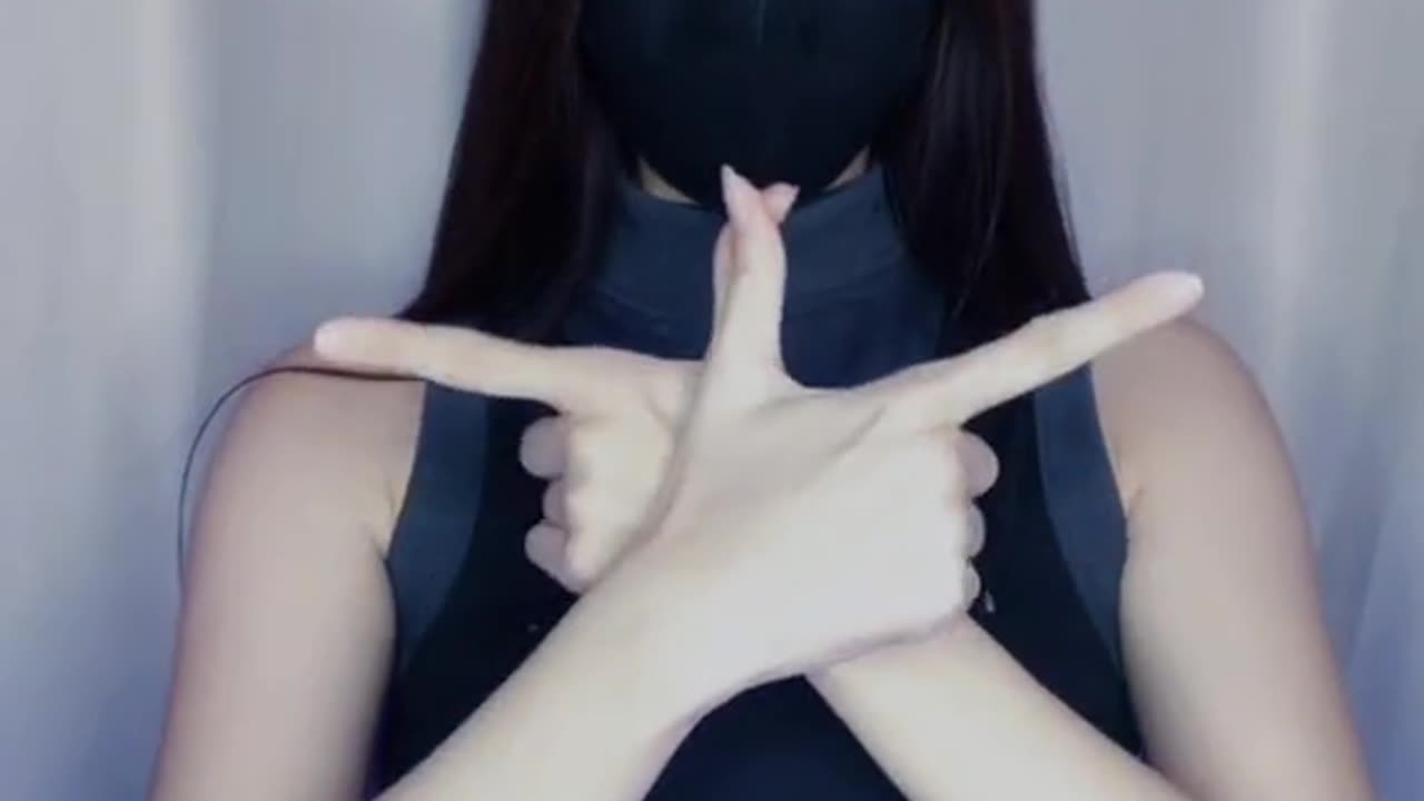 Sexy girl gesture dance and finger dance