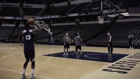 Indoor basketball game