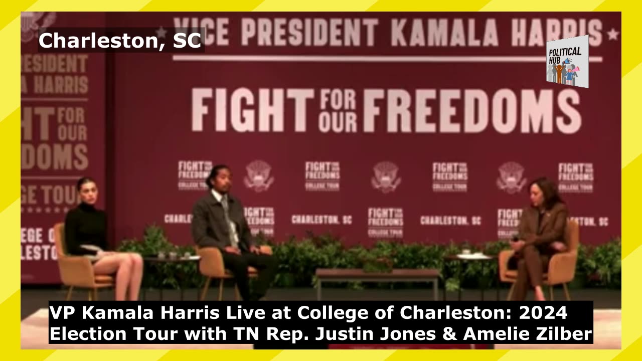 Rep. Justin Jones Moderates Historic Kamala Harris Visit at College of Charleston in South Carolina