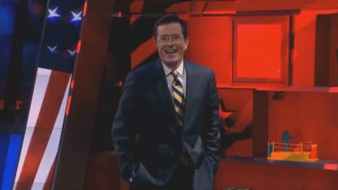 this is what deranged anti-Trump “comedian” Stephen Colbert thinks is funny.