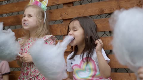 Kids Eating Cotton Candies