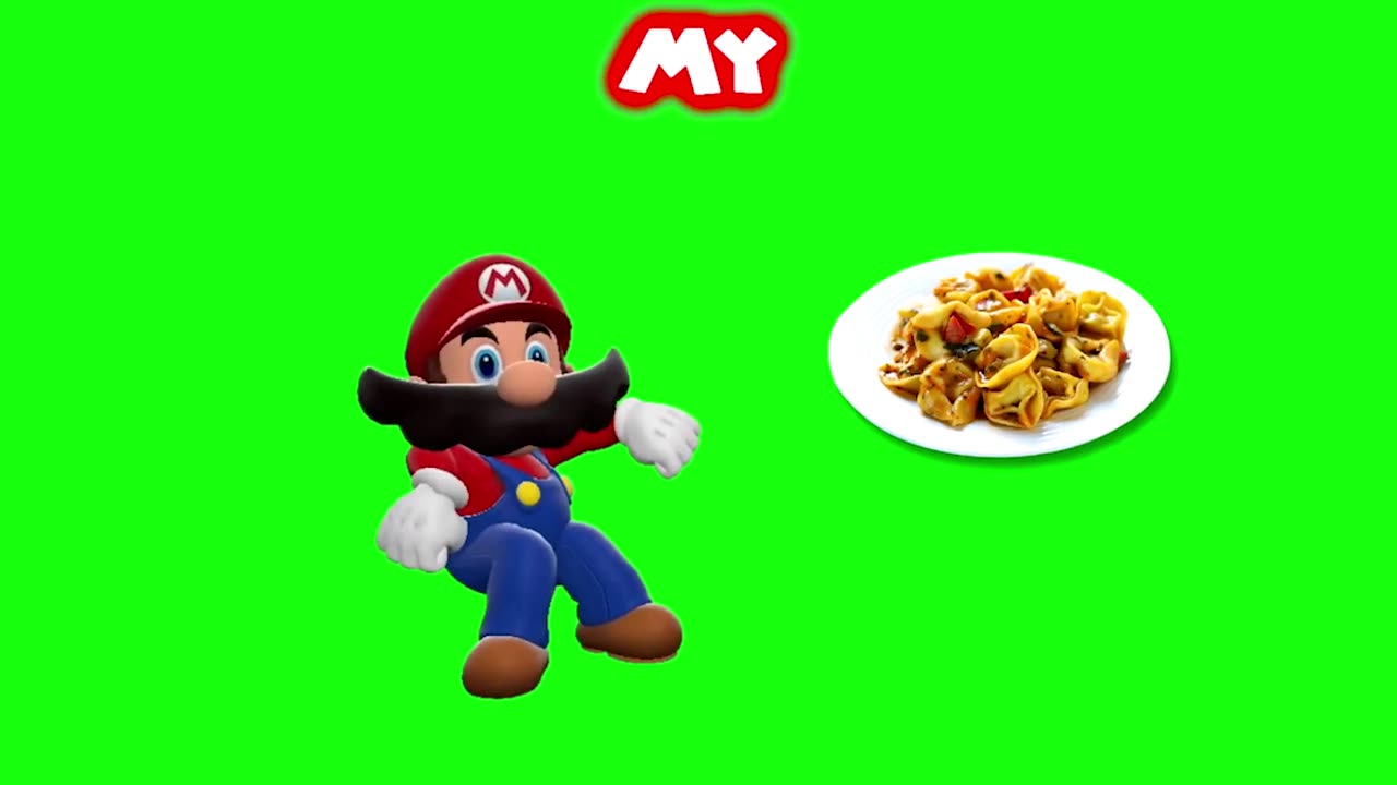 Mario Sings “Pizza Pasta” | Green Screen