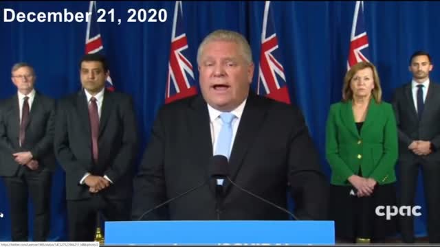 Doug Ford and his C-19 promises.