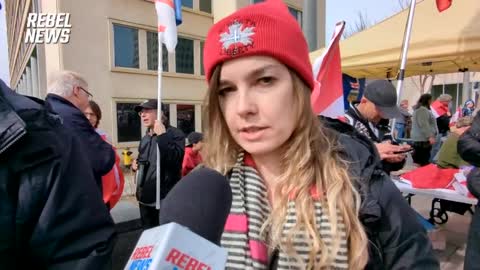 Hundreds took to the Legislature Plaza in Edmonton as part of the World Wide Rally for Freedom