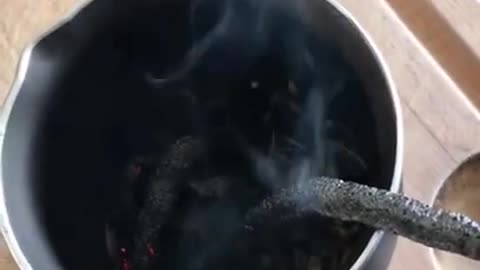 Paranormal snake coming out of the pan