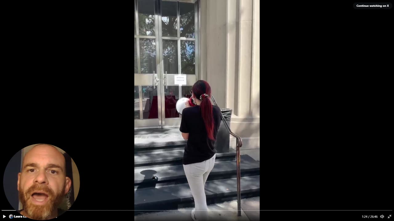 Desantis tries to hold a rally and Laura Loomer bombs it with a bull-horn. I love her!