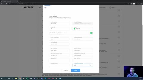 Netgear 4250 ~ Network Profile, DHCP Setup & Verification