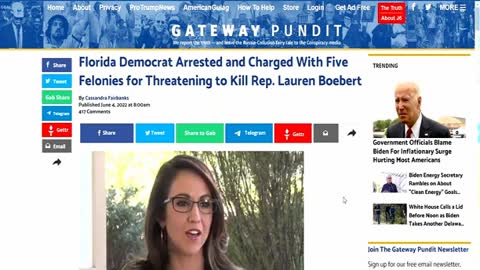 Lefty threaten lauren Boebert and got five felony