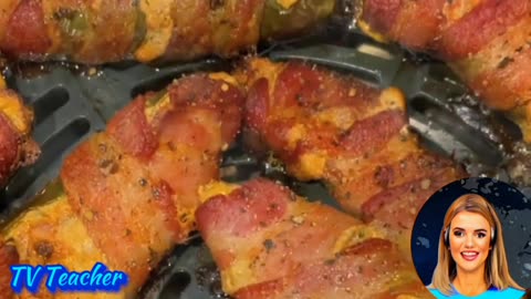 Air Fryer Bacon Wrapped Jalapeño Poppers