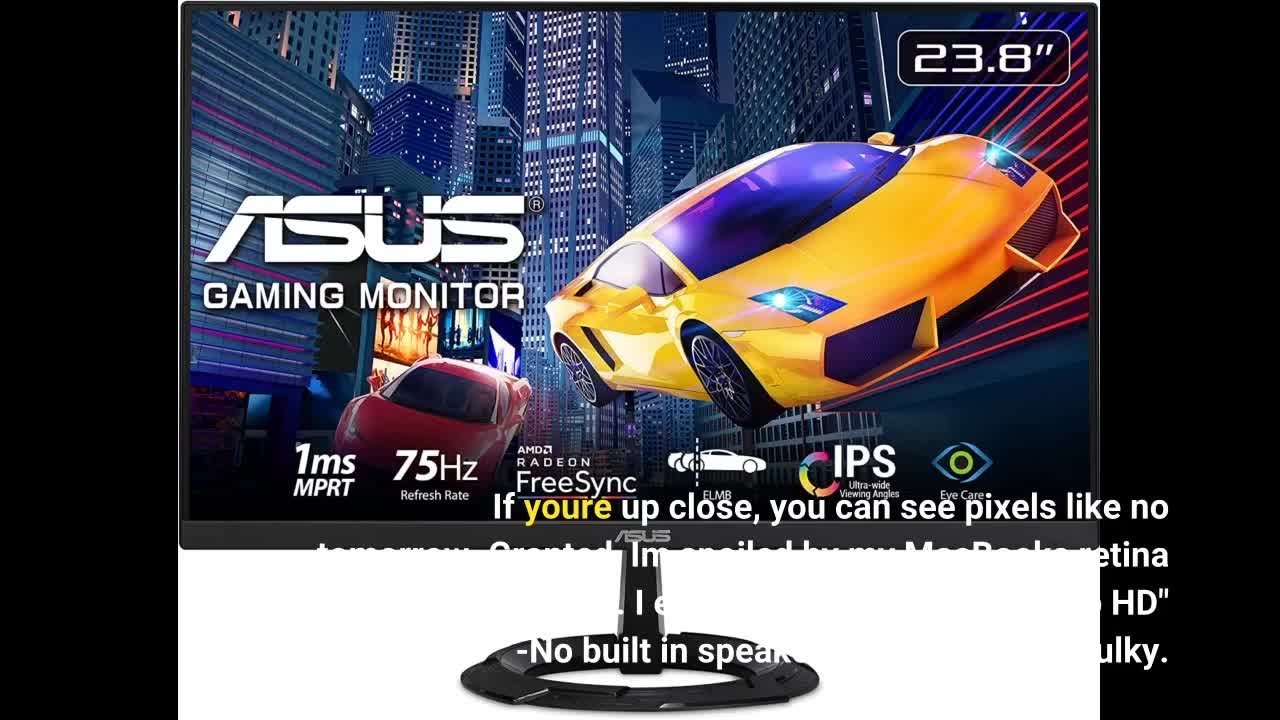 Review: ASUS 23.8” 1080P Gaming Monitor (VZ249QG1R) - Full HD, IPS, 75Hz, 1ms, Extreme Low Moti...