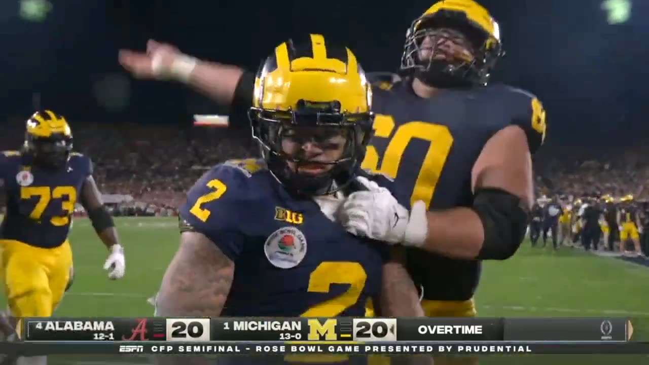 #1 Michigan vs. #4 Alabama Football Highlights 1/1/2024