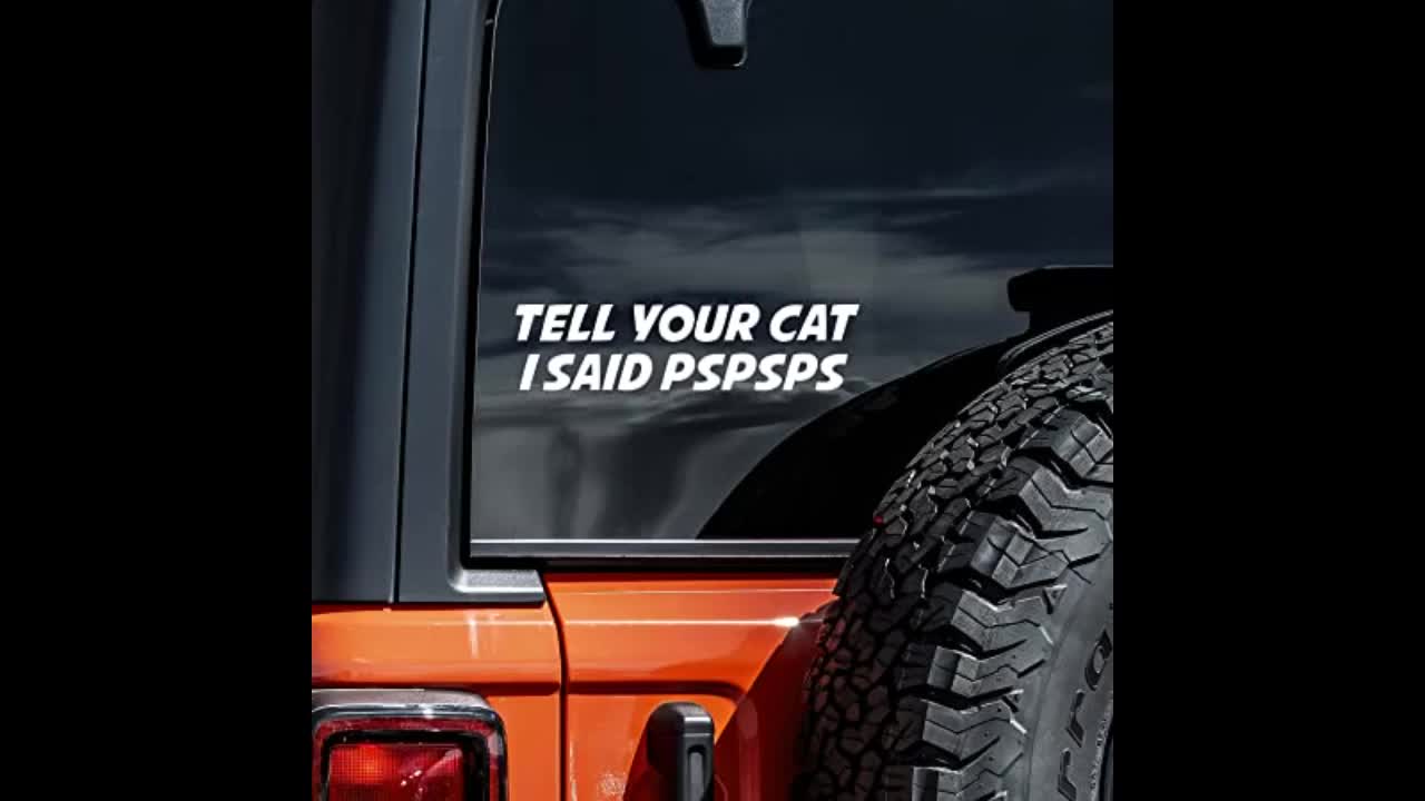 Review: Tell Your Cat I Said Pspspsps - Funny Sticker Decal