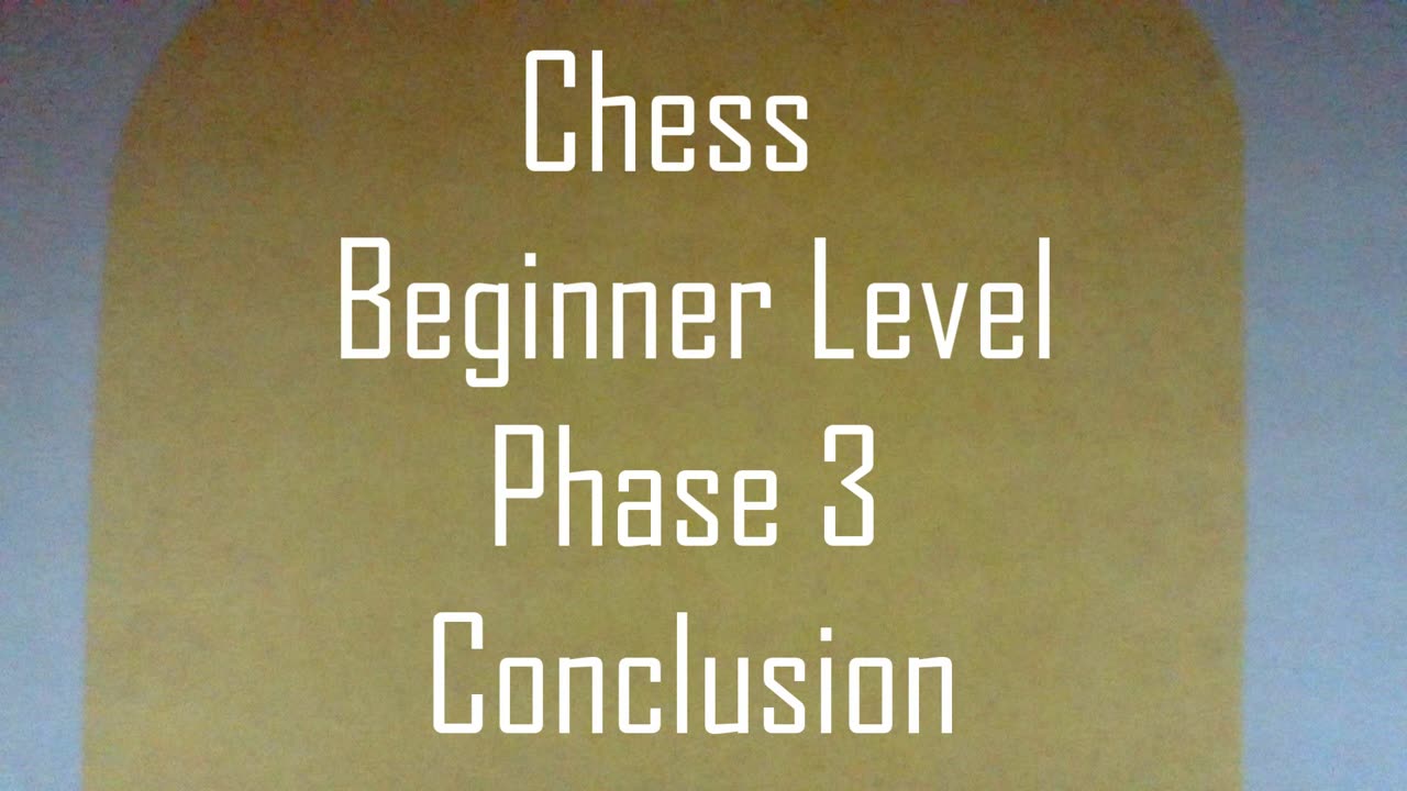 Chess Beginner Level Phase 3