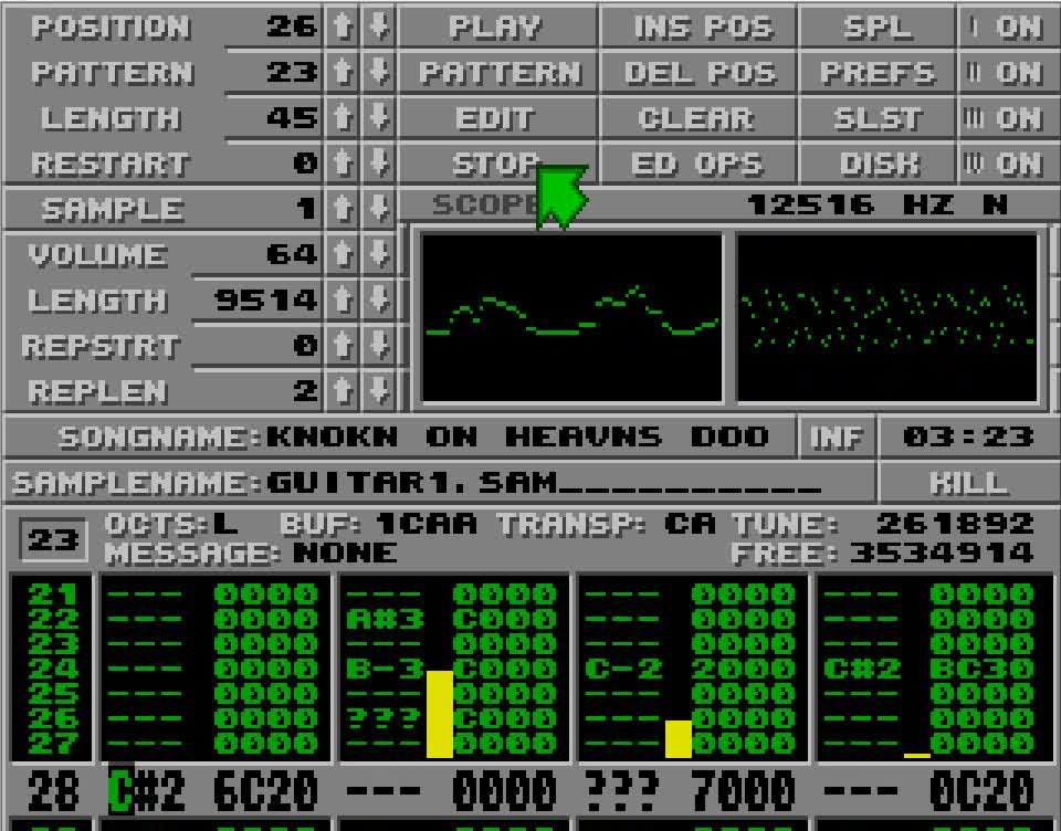 Amiga and Atari ST Protracker Music Mods - Knocking On Heaven's Door