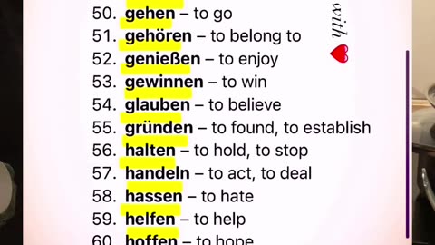 German verb