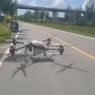 Massive 8 Rotor Drone Hit By Speeding Truck(Insane)