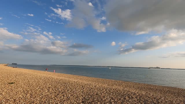 Calm sea on a cloudy day