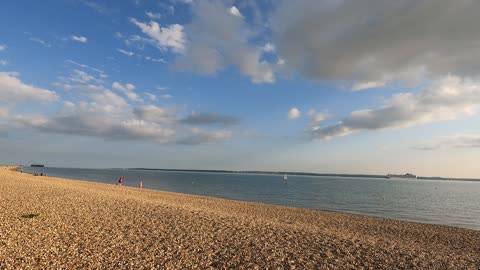 Calm sea on a cloudy day