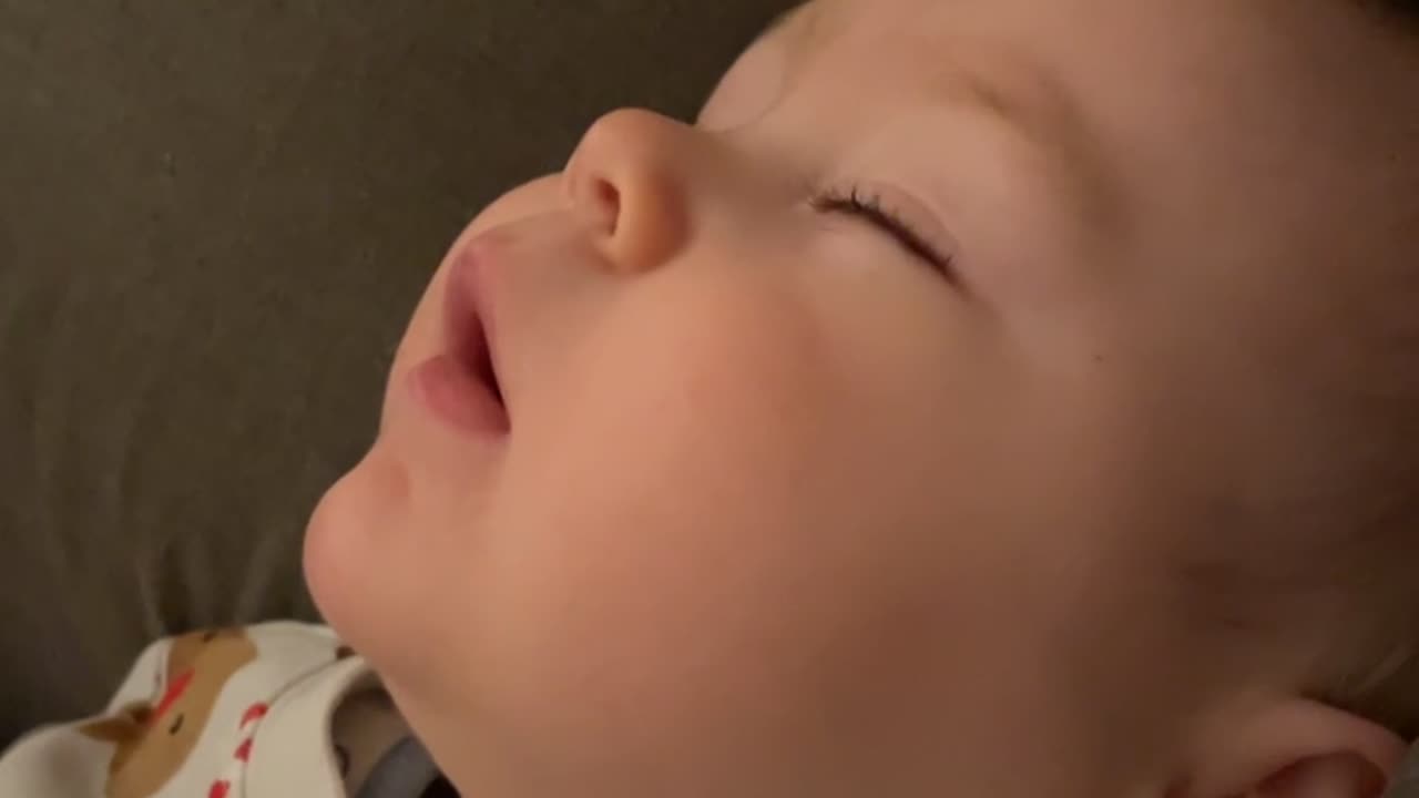 Sleeptalking Baby Talks About Dad