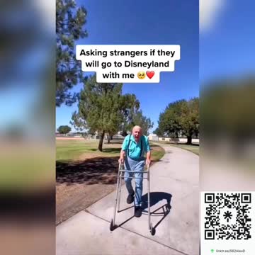 Taking elderly stranger to Disneyland