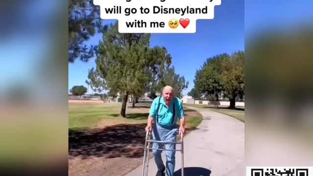 Taking elderly stranger to Disneyland