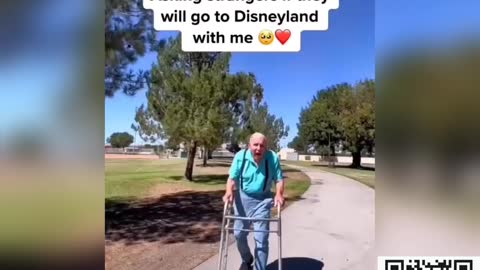 Taking elderly stranger to Disneyland