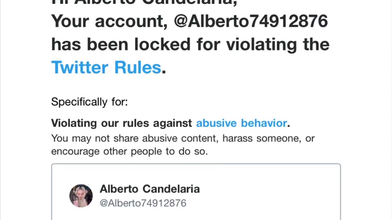 Explain and show why I was permanently suspended from Twitter/Brand X