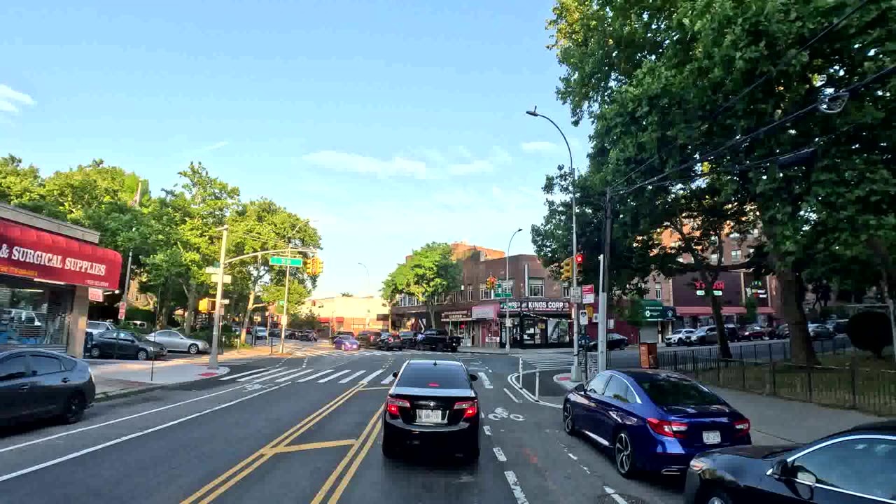 4K Driving Around from New York City NYC Queens Woodside to Middle Village & Back ASMR