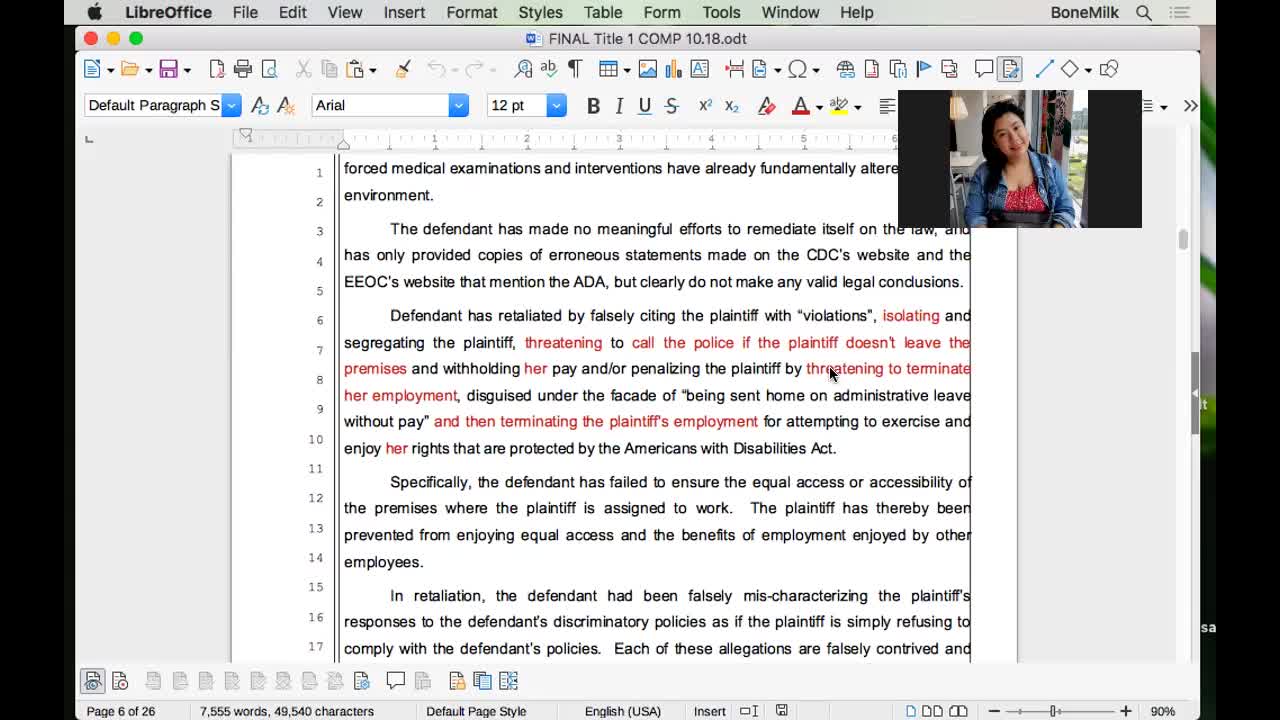 How to Edit Title I ADA Complaint