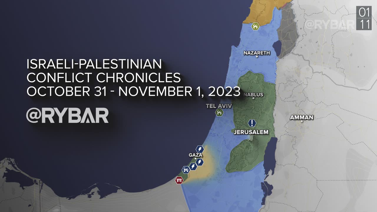 ❗️🇮🇱🇵🇸🎞 Highlights of the Israeli-Palestinian Conflict on October 31- November 1, 2023