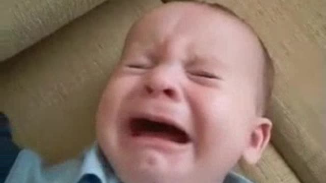 Cute baby cry but one knows