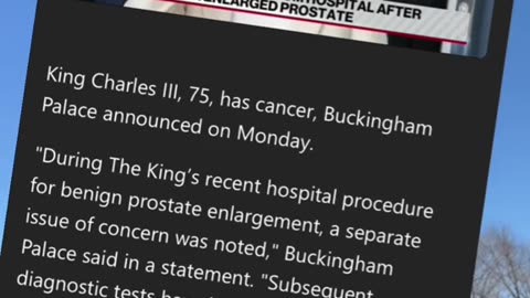 Breaking: King Charles has cancer