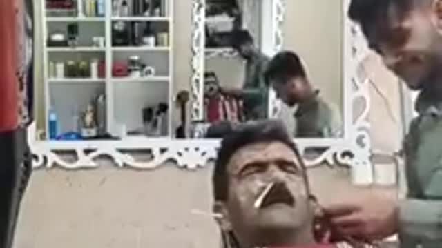 Funny wax session