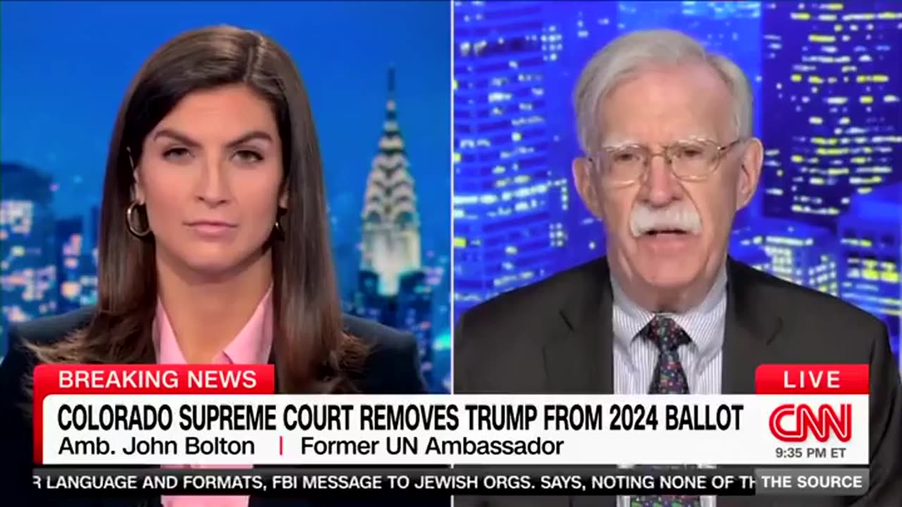 Even John Bolton gets it. "I think this Colorado Supreme Court decision is badly wrong