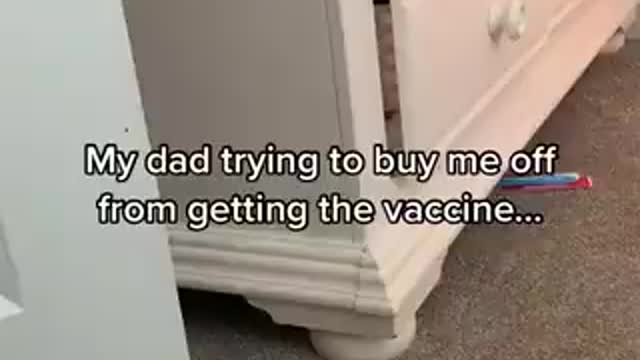 Dad pleas with daughter not to get the jab.. she went ahead and got jabbed anyway