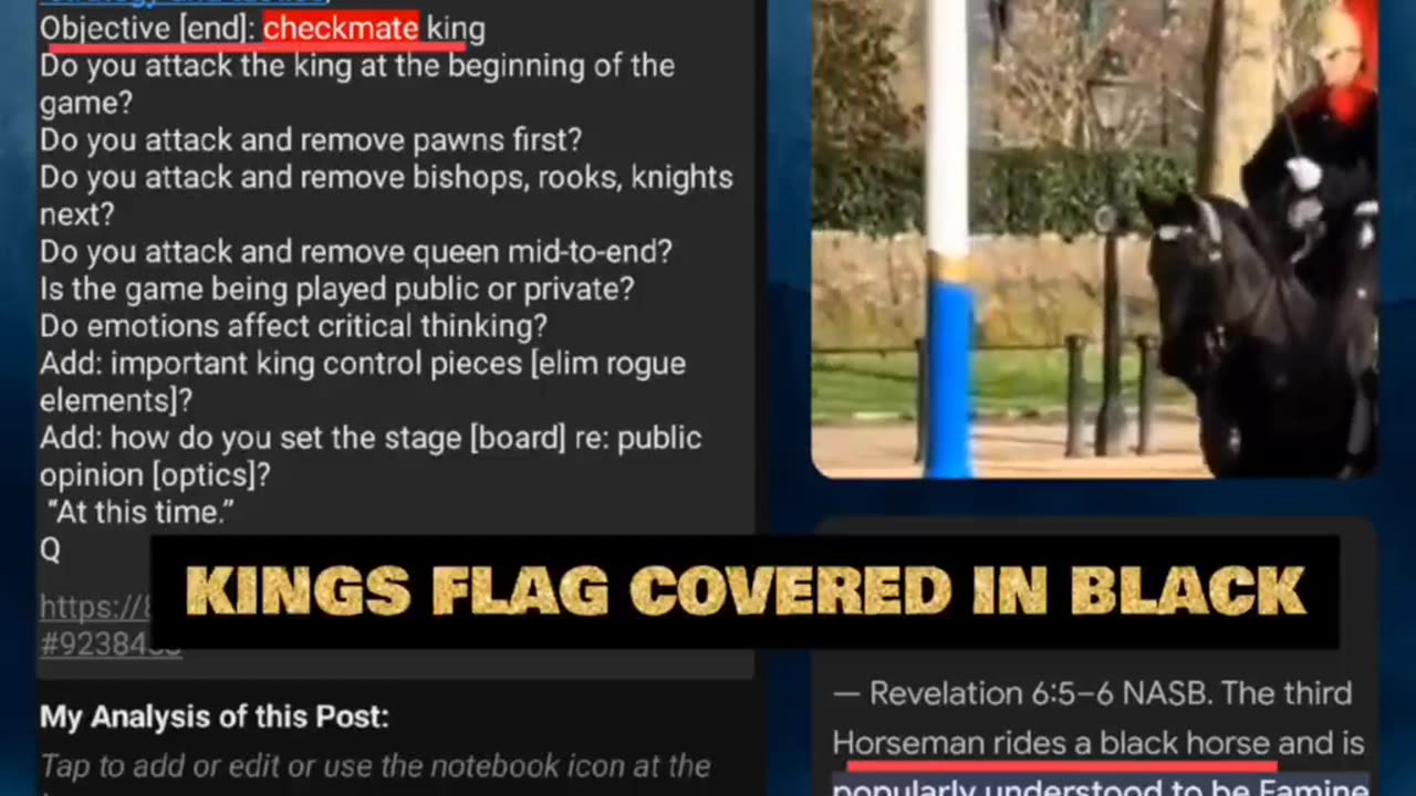 FCB - King's flag covered in black