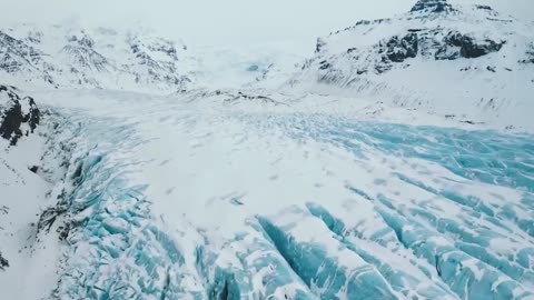 Snowy Mountain Aerial Photography