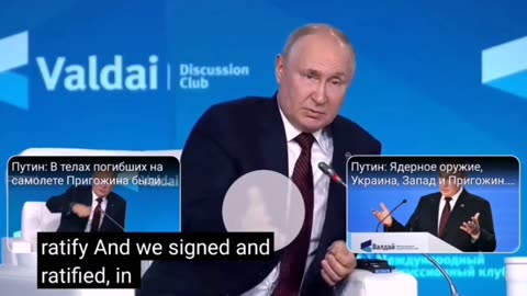 Valdai Forum. Vladimir Putin talks about the possibility of using nuclear weapons.