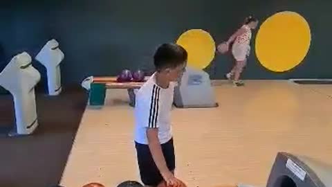 Bowling with my son and some relitivs in Estonia