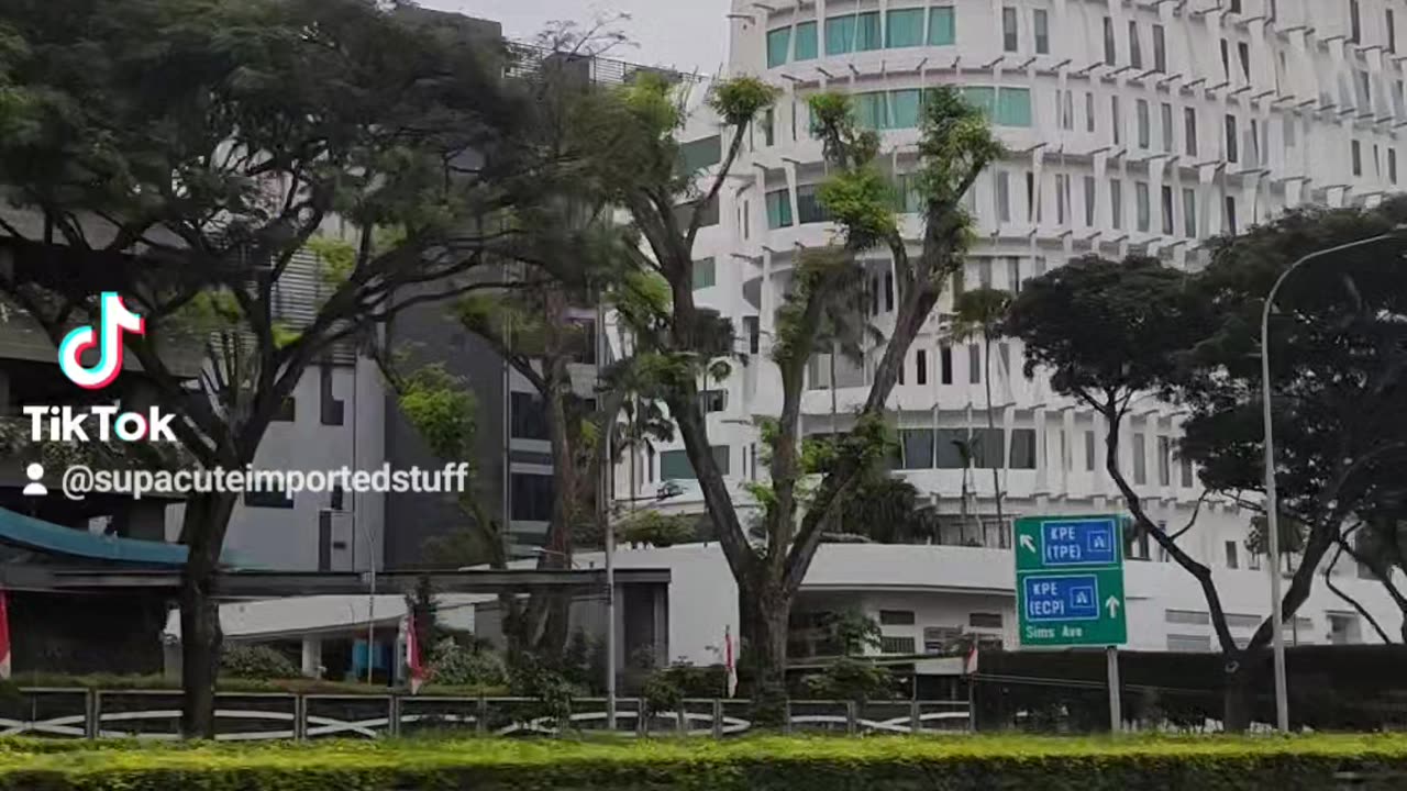 ...passing by SP Group and Infineon Buildings on the PIE, Singapore