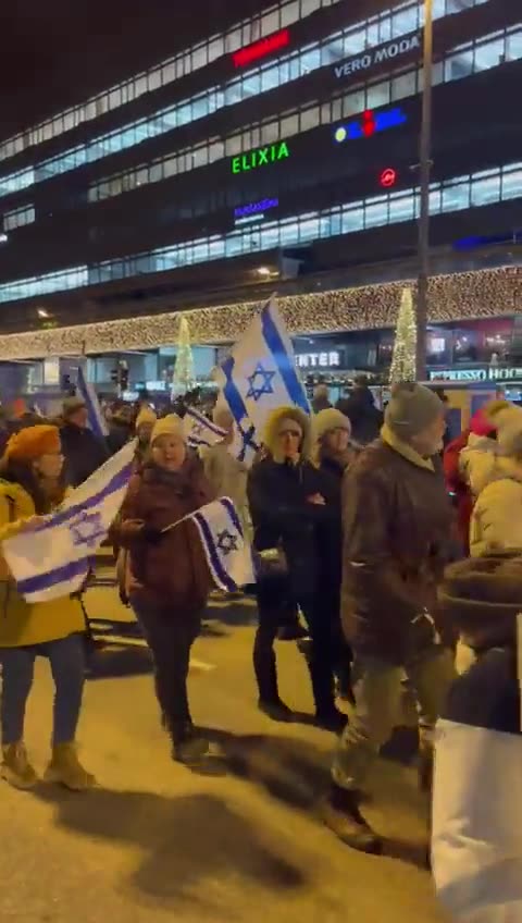 This evening in Helsinki: Protest in support of Israel