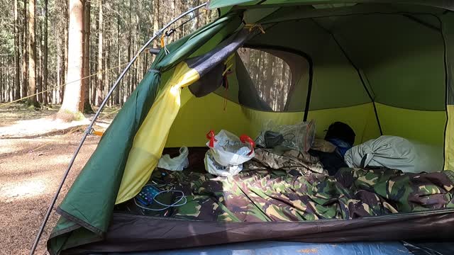 Getting back in the tent wildcamping