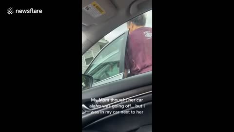 Ohio woman honking her car horn tricks her mom into thinking the car alarm is going off