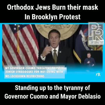 Orthodox Jews burn mask in Brooklyn Protesting state Tyranny