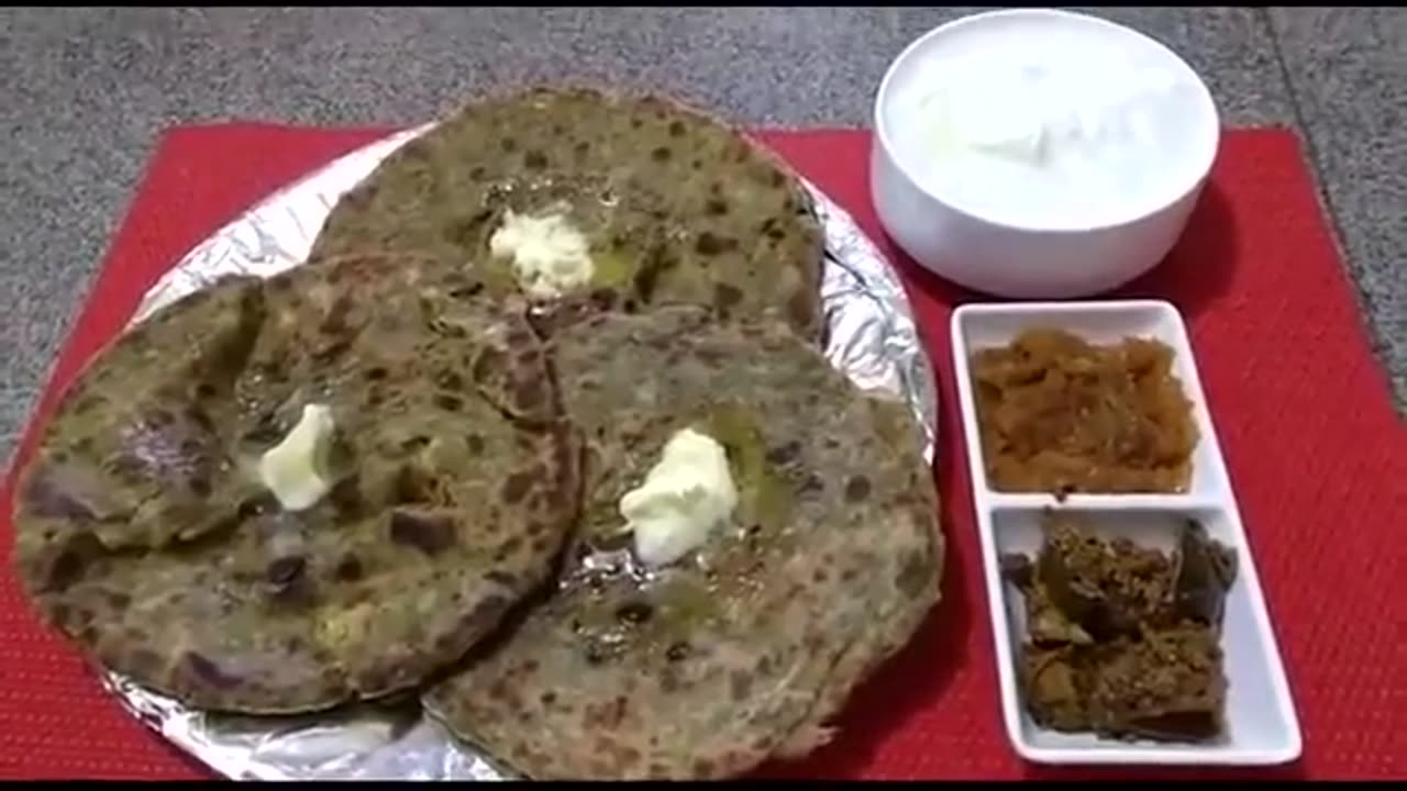 Classic Indian Dish: Stuffed Spinach Parathas (Watch & Prepare)