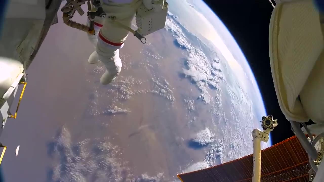 Astronauts accidentally lose a shield in space (GoPro 8K)